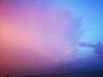 Scenic view of sea against sky at sunset