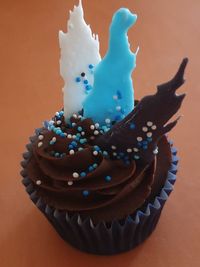 Close-up of cupcakes on table