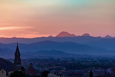 View at florence city in twilight