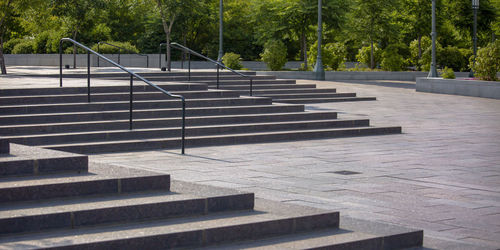 View of staircase against trees