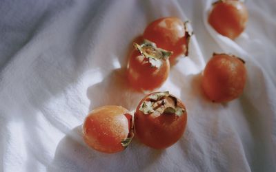 Close-up of cherry tomatoes on table