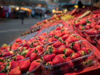 Fruits for sale at market stall