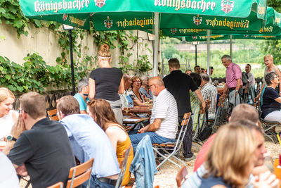 Group of people at restaurant