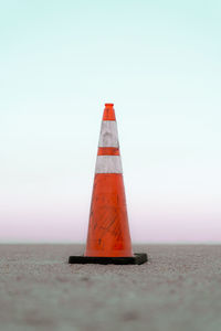 Lifeguard hut on land against clear sky