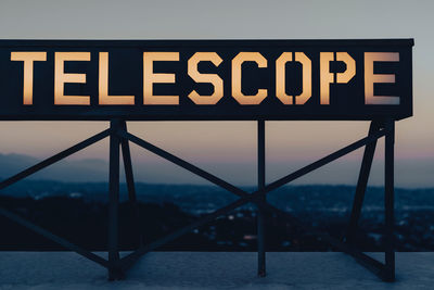 Low angle view of information sign