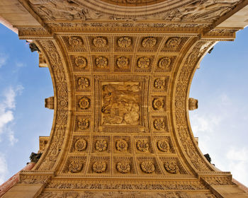 Low angle view of historic building against sky