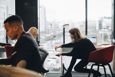 People working on table