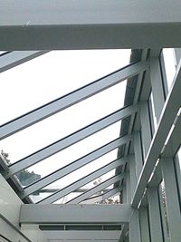 Low angle view of modern building against sky