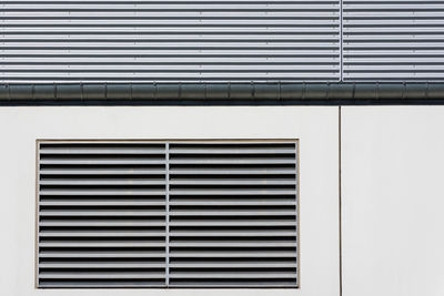 Low angle view of window of building