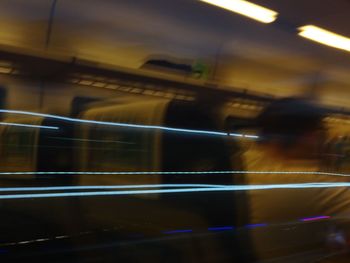 Blurred motion of train