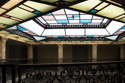 Low angle view of ceiling of building