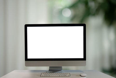 Close-up of laptop on table