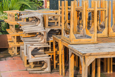 Chairs and tables outdoors