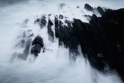 Scenic view of waterfall