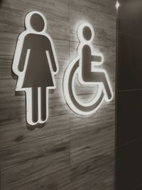 Information sign on wall