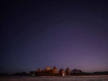 Scenic view of star field against sky at night