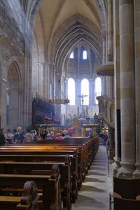 Interior of cathedral and building