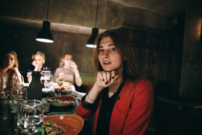 Group of people in restaurant