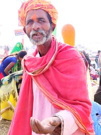 Portrait of man looking away