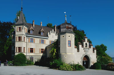 Historic building against clear blue sky