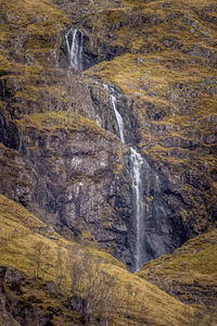 Scenic view of waterfall