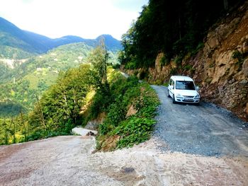 Road passing through landscape