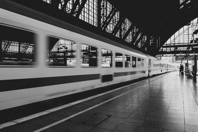 View of railroad station platform