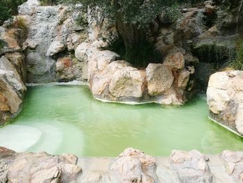 Rock formations in water