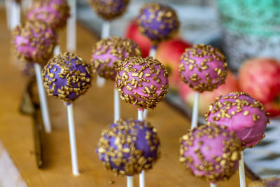 Close-up of sweet food for sale in market