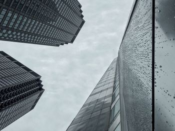 Low angle view of modern buildings against sky