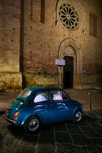 Car parked outside building