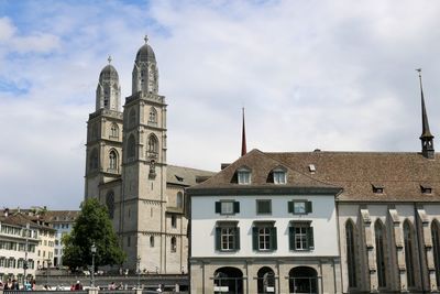 Low angle view of buildings against sky