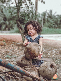 Village kid playing around 