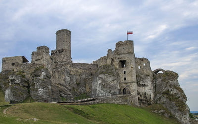 Historic castle against cloudy sky