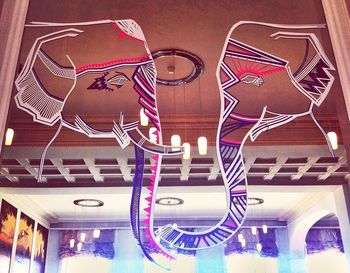 Low angle view of graffiti on building