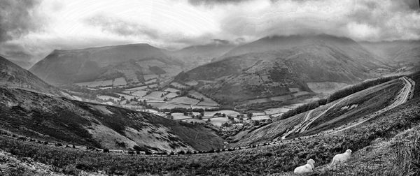 Panoramic view of landscape against sky