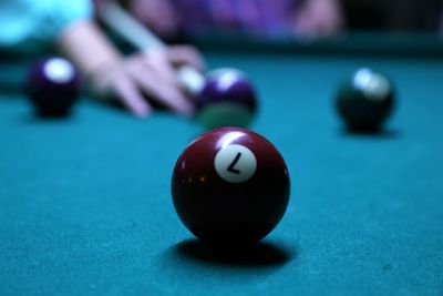 Close-up of ball on table