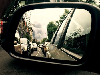 Road seen through car windshield