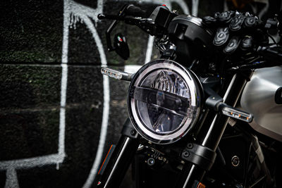 Close-up of motorcycle