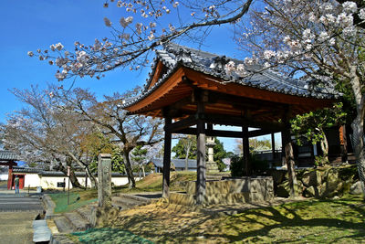 Low angle view of built structure against clear sky