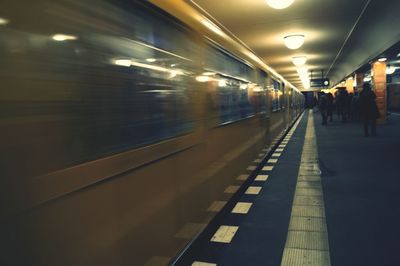 Train on railroad station platform