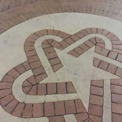 High angle view of spiral stairs