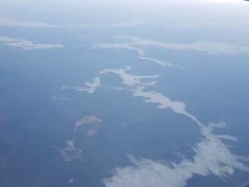 Aerial view of clouds over sea