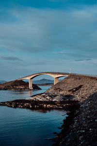 Bridge over river against sky