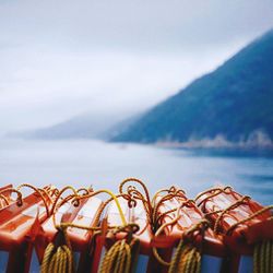 Close-up of sea against sky