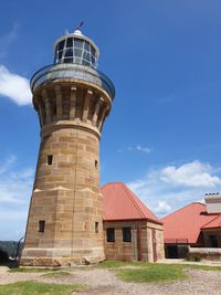 Low angle view of water tower of building