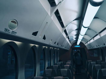 Interior of airplane