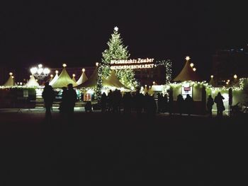 People enjoying at night