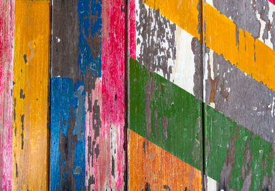 Full frame shot of multi colored wall