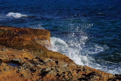 Scenic view of sea waves